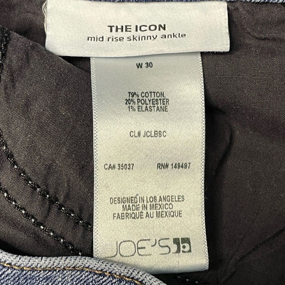 Joe's Jeans Flawless the Icon Mid Rise Skinny Ankle Size 30 - Picture 6 of 6